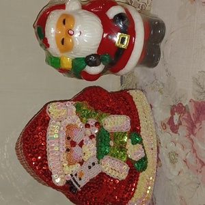 Santa Claus Candle and Santa Claus Keepsake Box